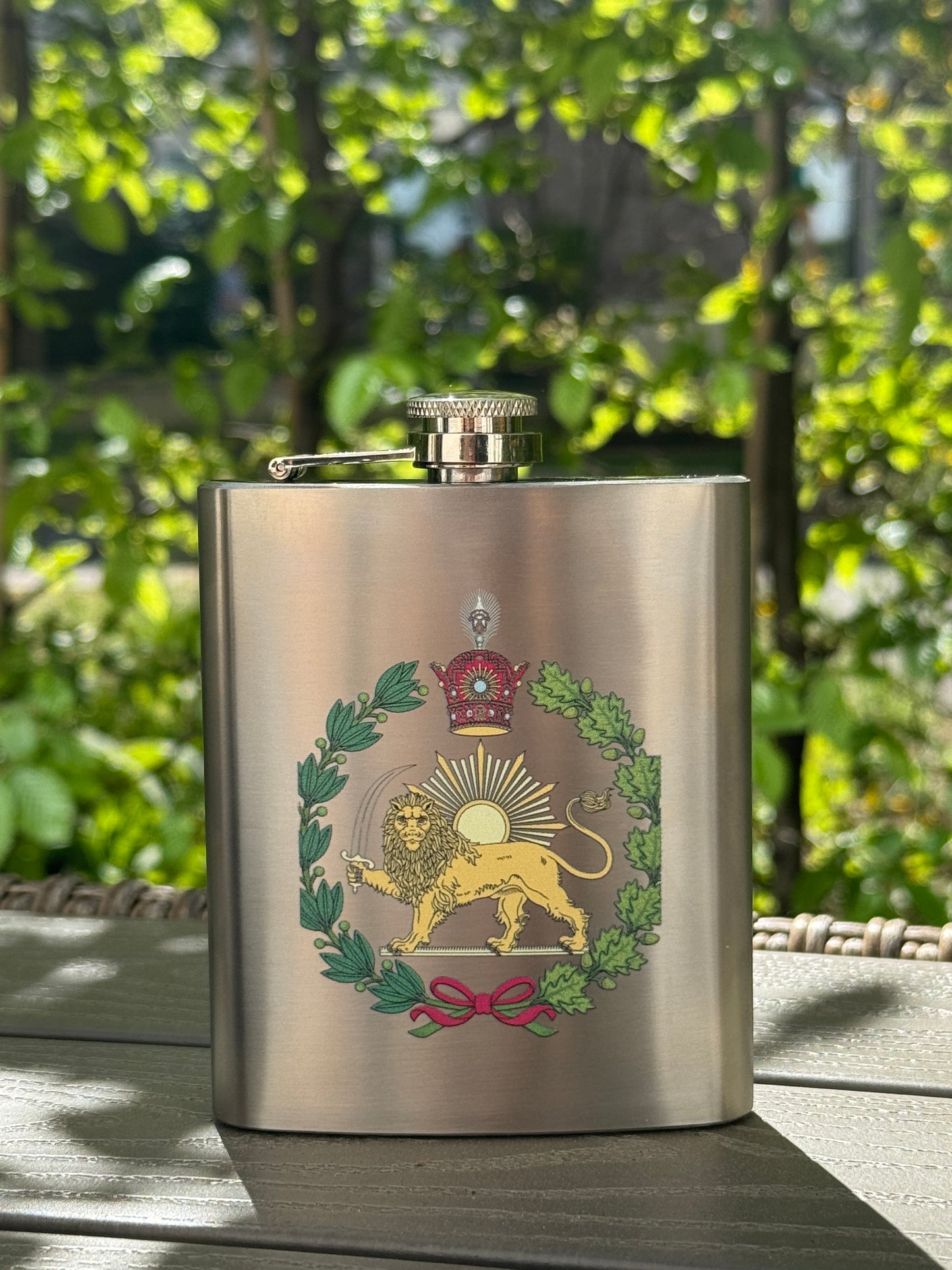 Lion & Sun Flask – 180ml- فلاسک جیبی شیر و خورشید – ۱۸۰ میلیلیتر