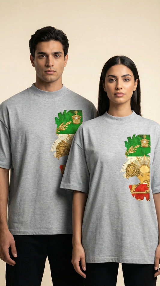 Unisex organic oversized high neck t-shirt