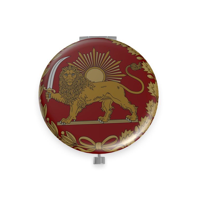 Double-Sided Lion & Sun Pocket Mirror | آینه جیبی دوطرفه شیر و خورشید
