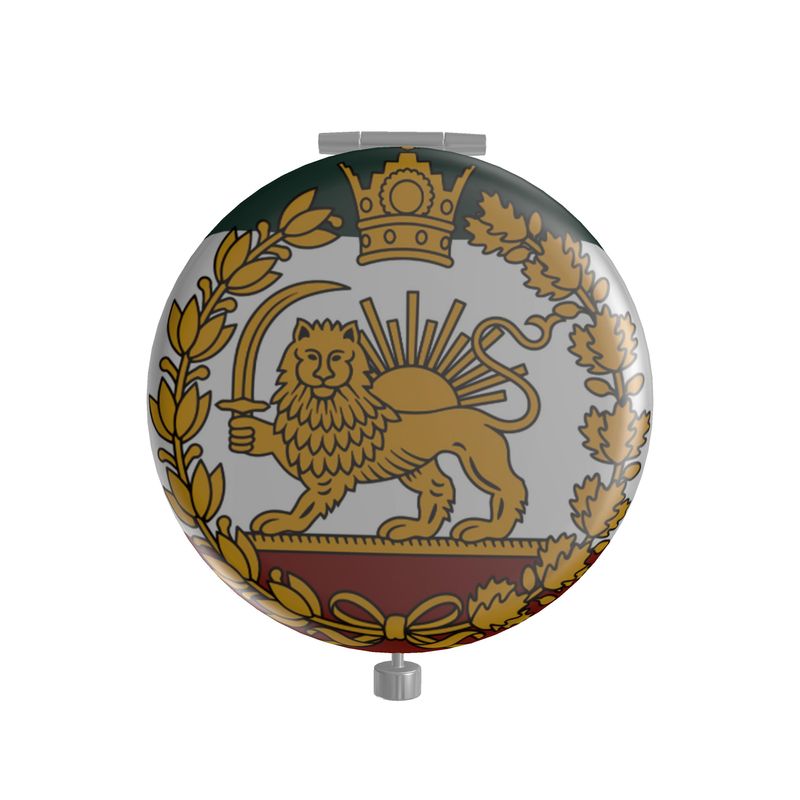 Double-Sided Lion & Sun Pocket Mirror | آینه جیبی دوطرفه شیر و خورشید