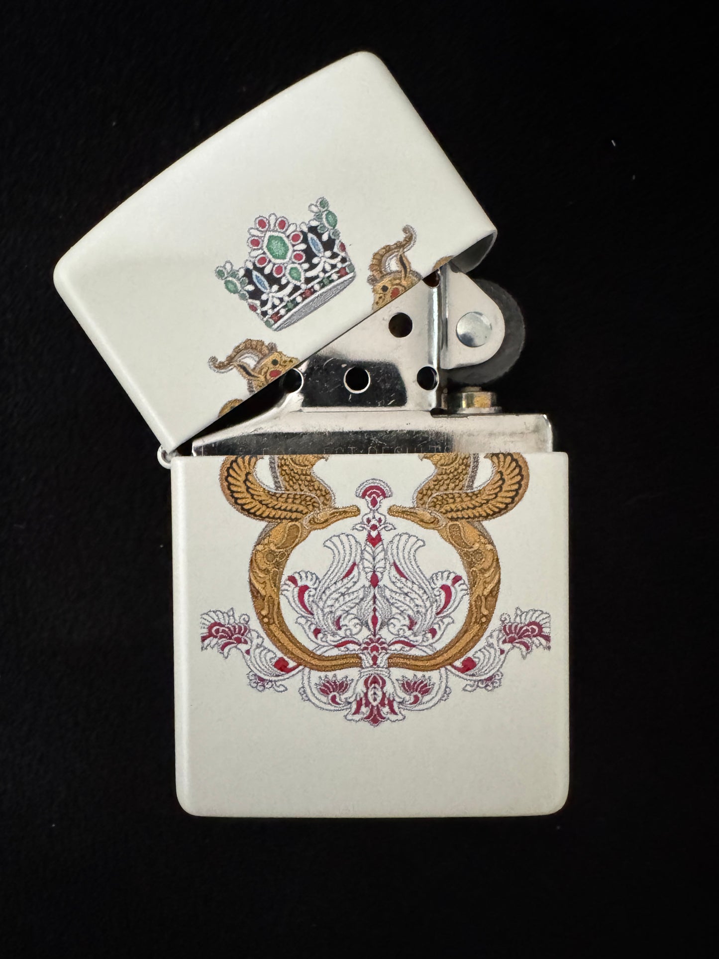 English Title: Shahbanu Farah Pahlavi Imperial Arms Lighter | Royal Iran Design