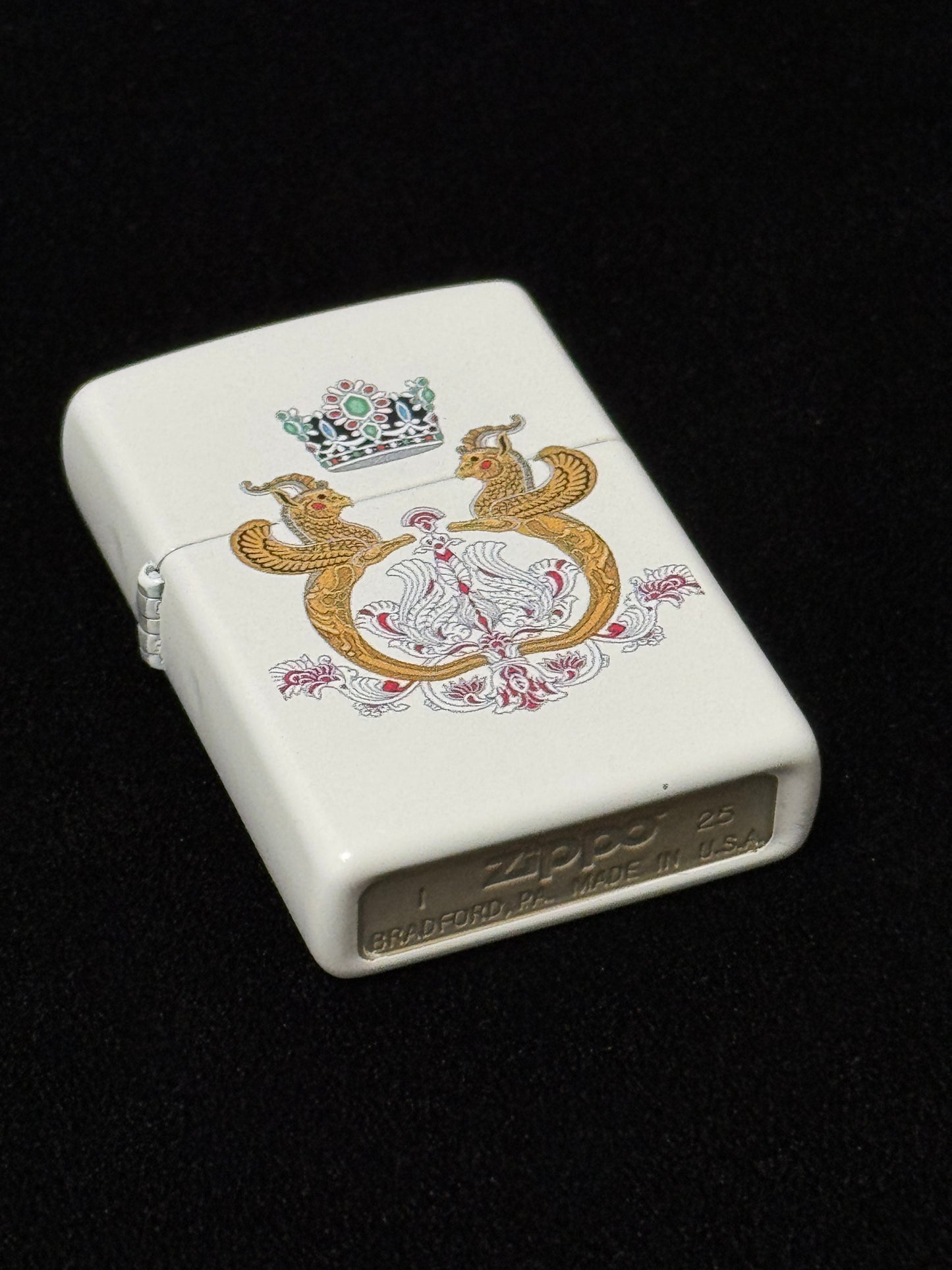 English Title: Shahbanu Farah Pahlavi Imperial Arms Lighter | Royal Iran Design