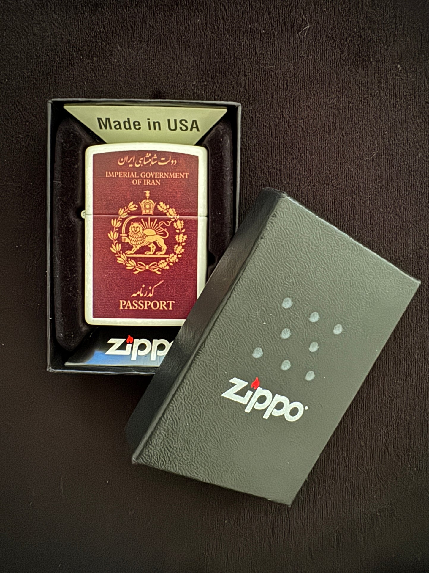Imperial Government of Iran Passport Lighter