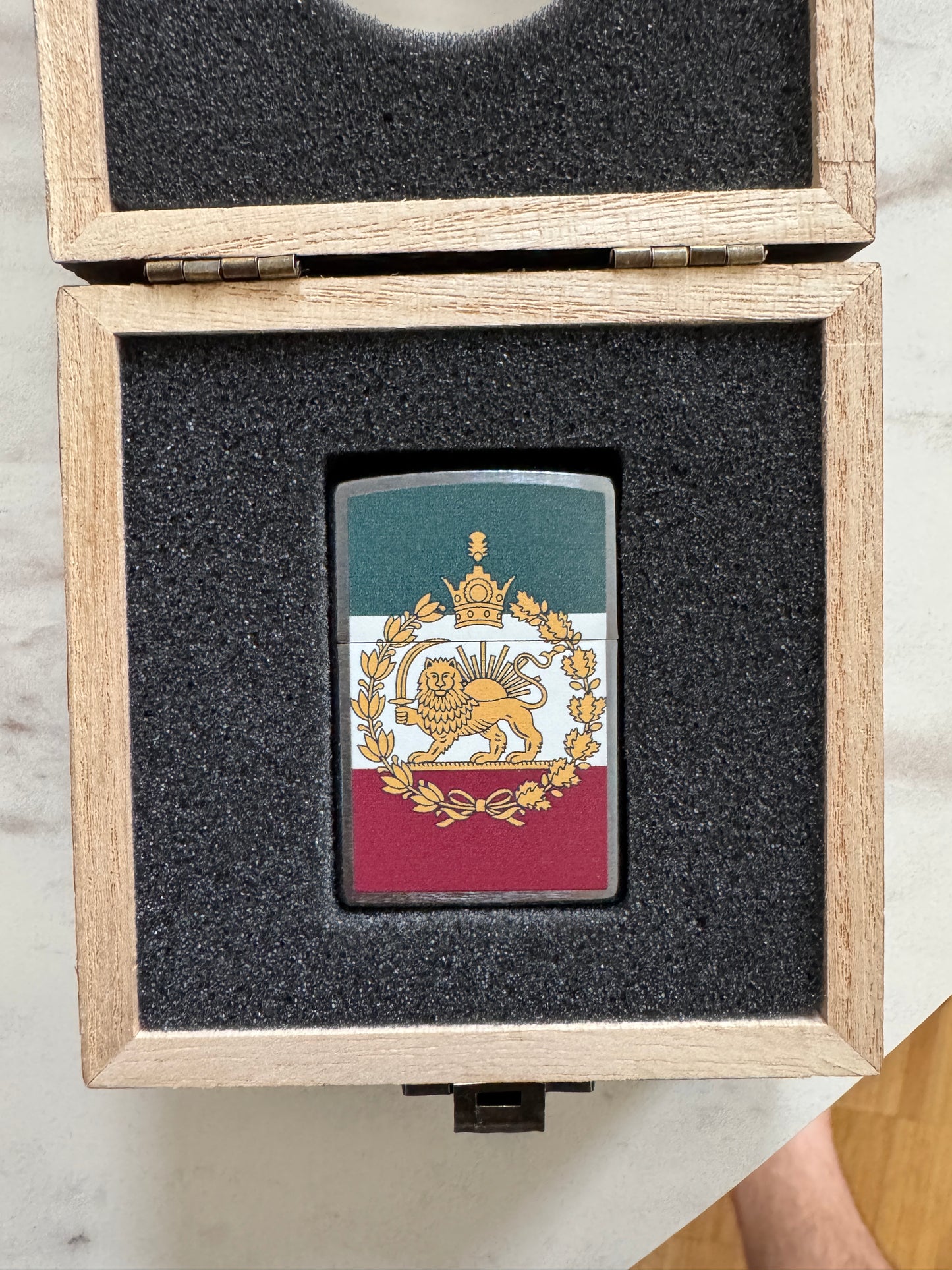 Royal Pahlavi Lion & Sun Zippo