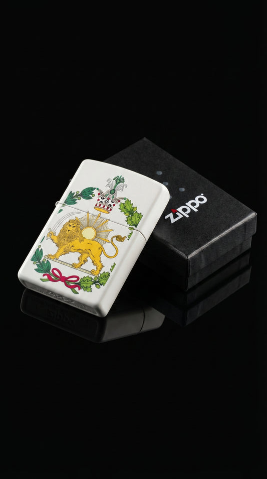 Lion & Sun with Crown Zippo – Semi-Matte Edition