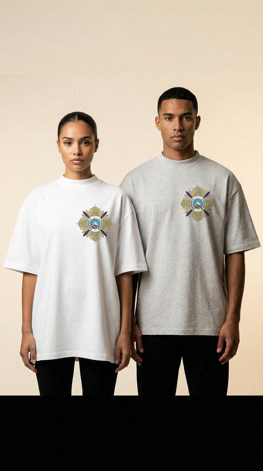 PAHLAVI-Unisex organic oversized high neck t-shirt