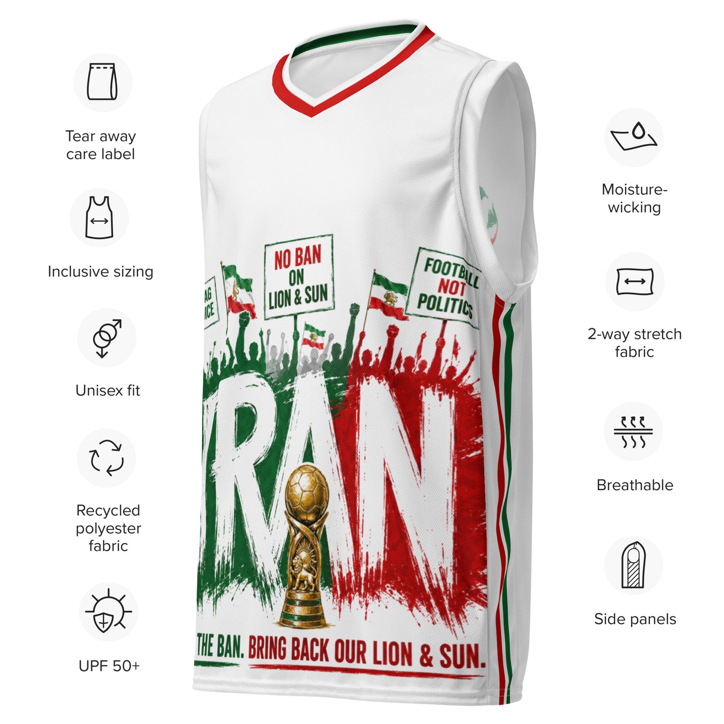 Worldcup2026-Recycled unisex basketball jersey