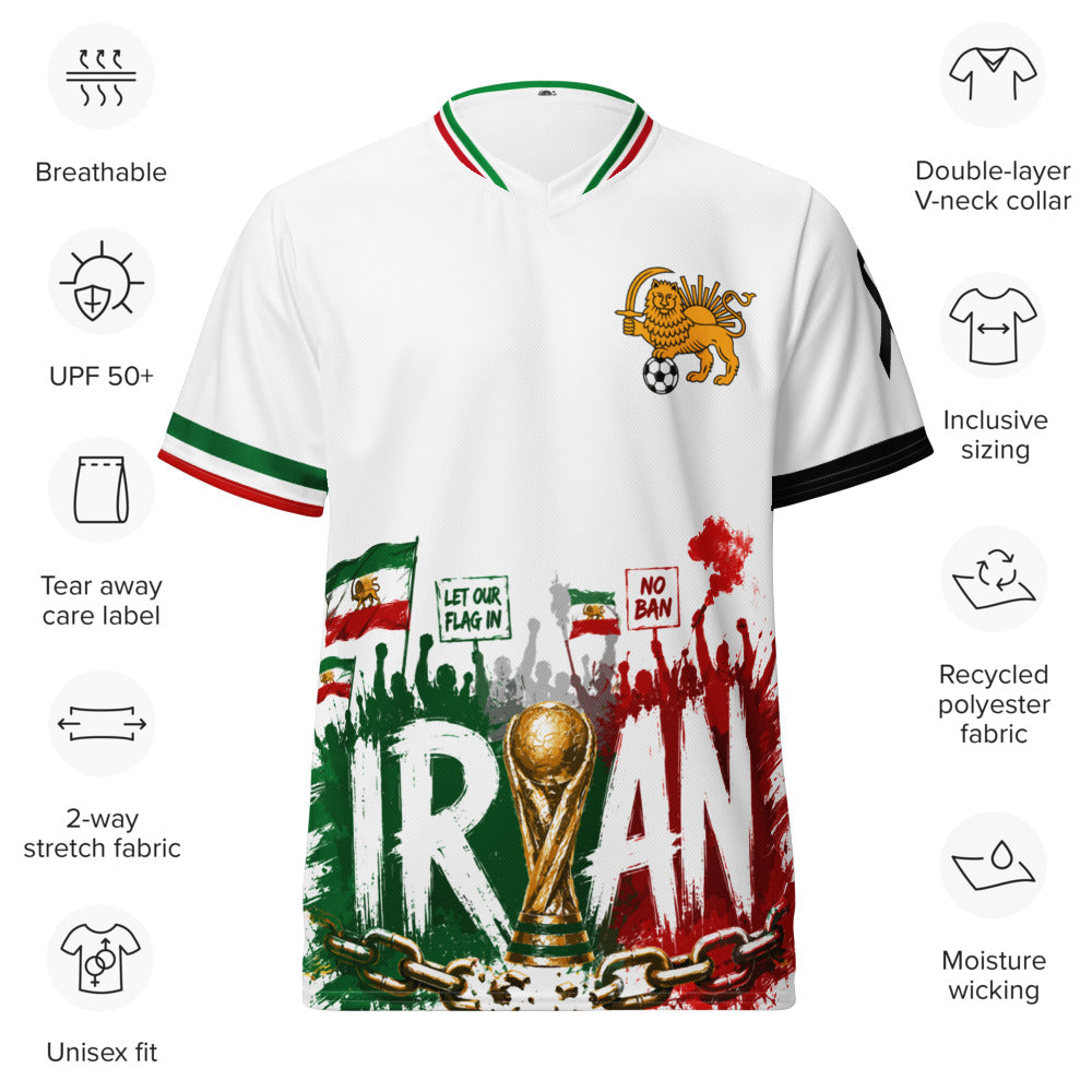 Iran World Cup Football Jersey – Lion & Sun 18/19 Oversized Shirt
