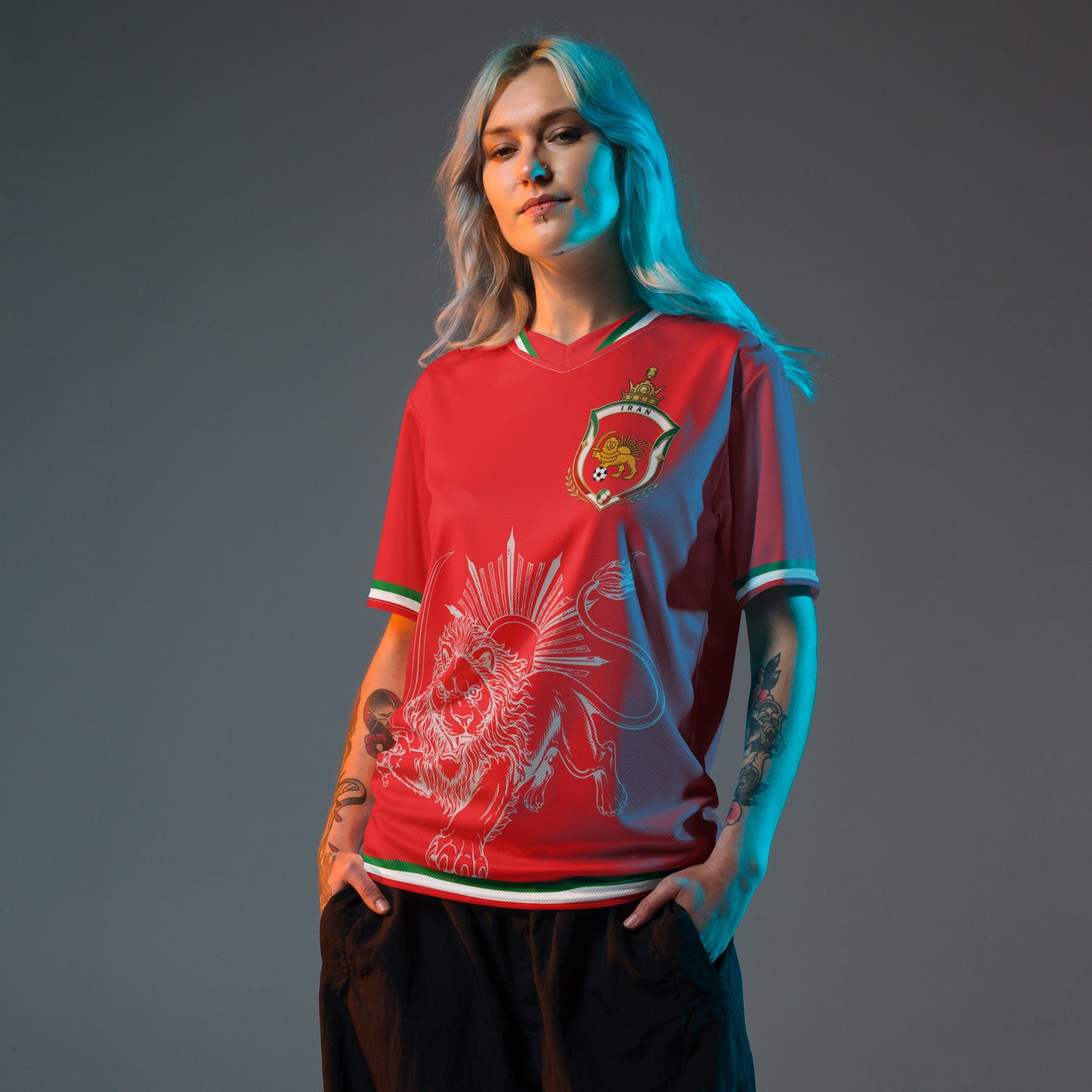 Iran Team Melli Jersey | Green White Red Football Shirt Unisex | جرسی تیم ملی ایران