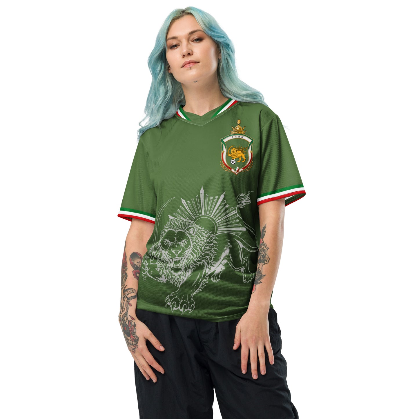 Iran Team Melli Jersey | Green Football Shirt Unisex | جرسی تیم ملی ایران