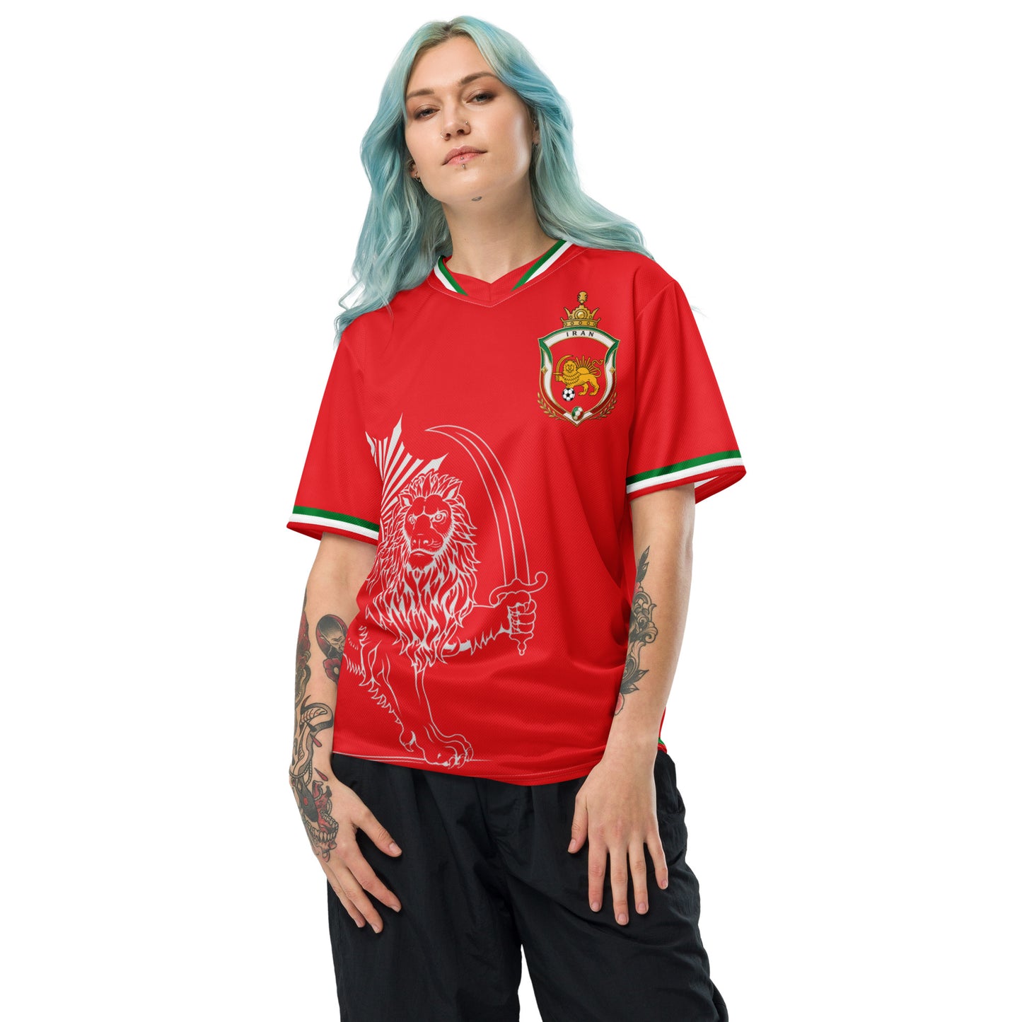Iran Team Melli Jersey | Red Football Shirt Unisex | جرسی تیم ملی ایران