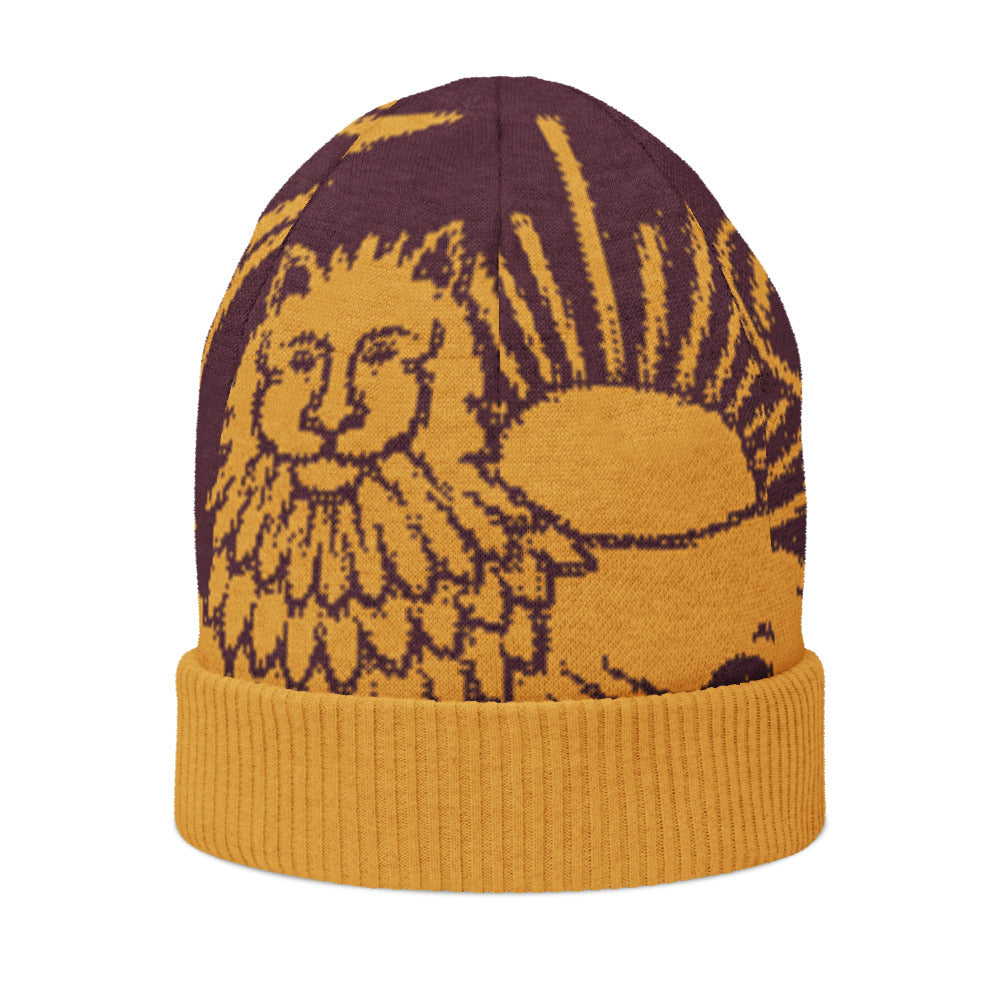 Lion & Sun Knitted beanie