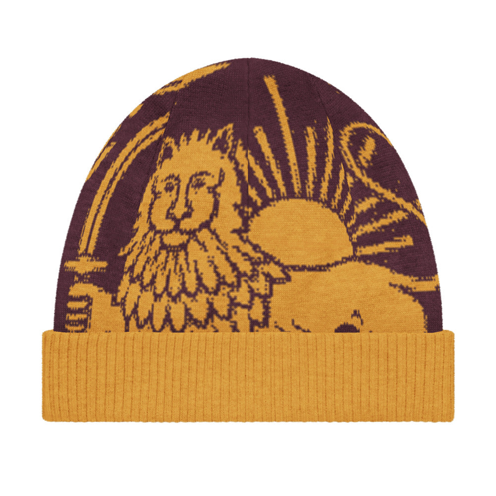 Lion & Sun Knitted beanie
