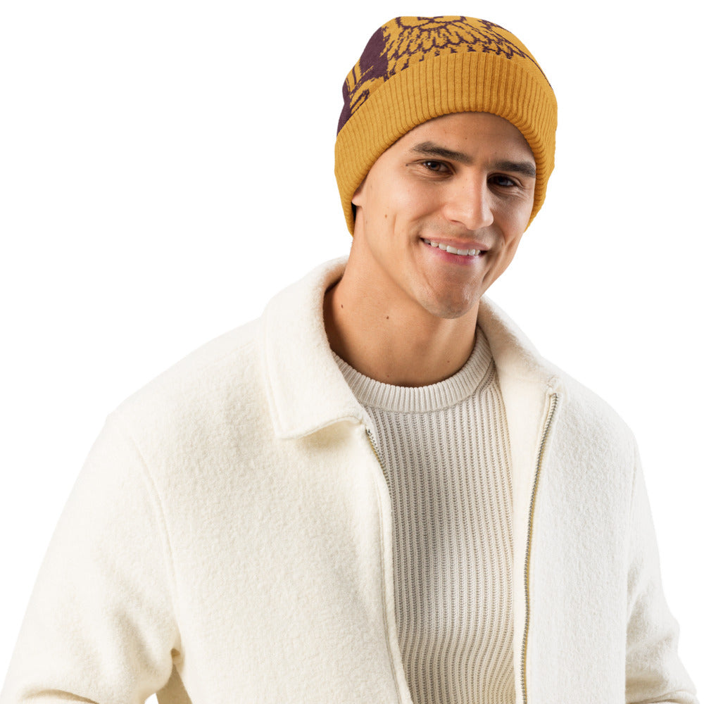 Lion & Sun Knitted beanie
