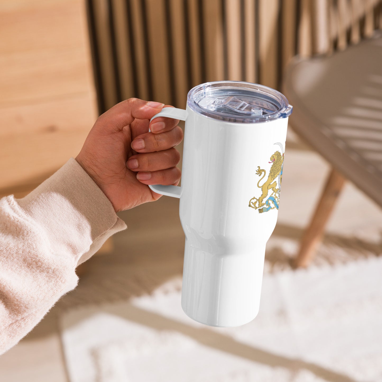 Shahanshahi Travel Mug with Handle ماگ مسافرتی شاهنشاهی | SHAH Maison