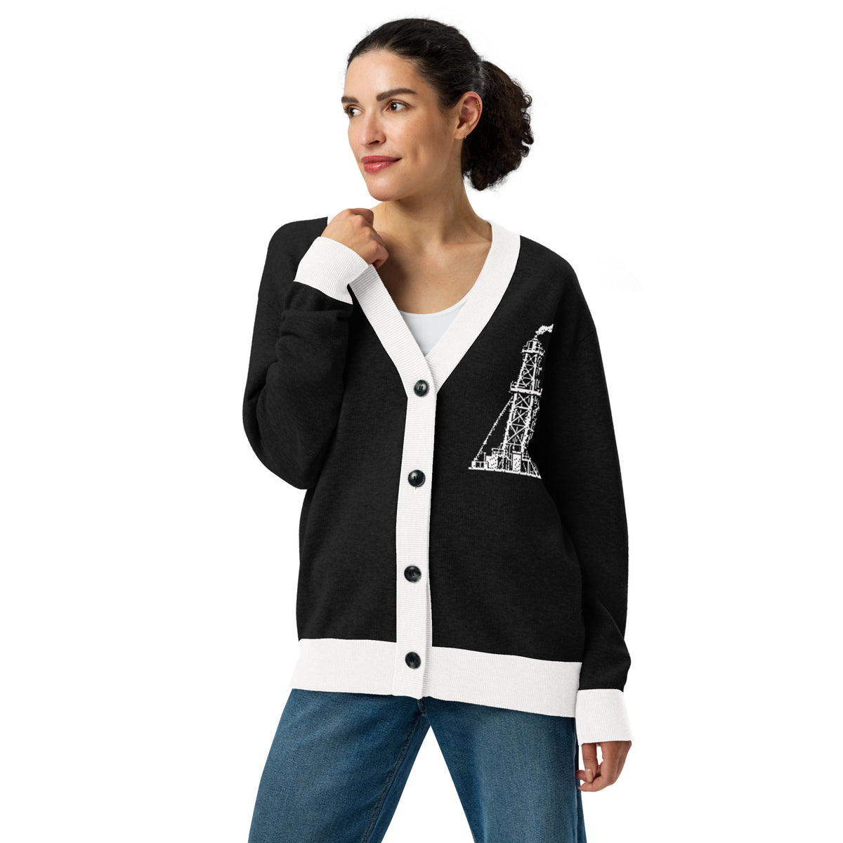 Iran Oil-Knitted cardigan