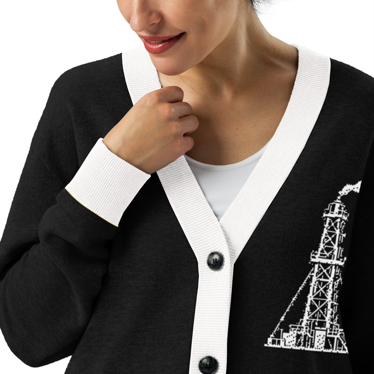 Iran Oil-Knitted cardigan