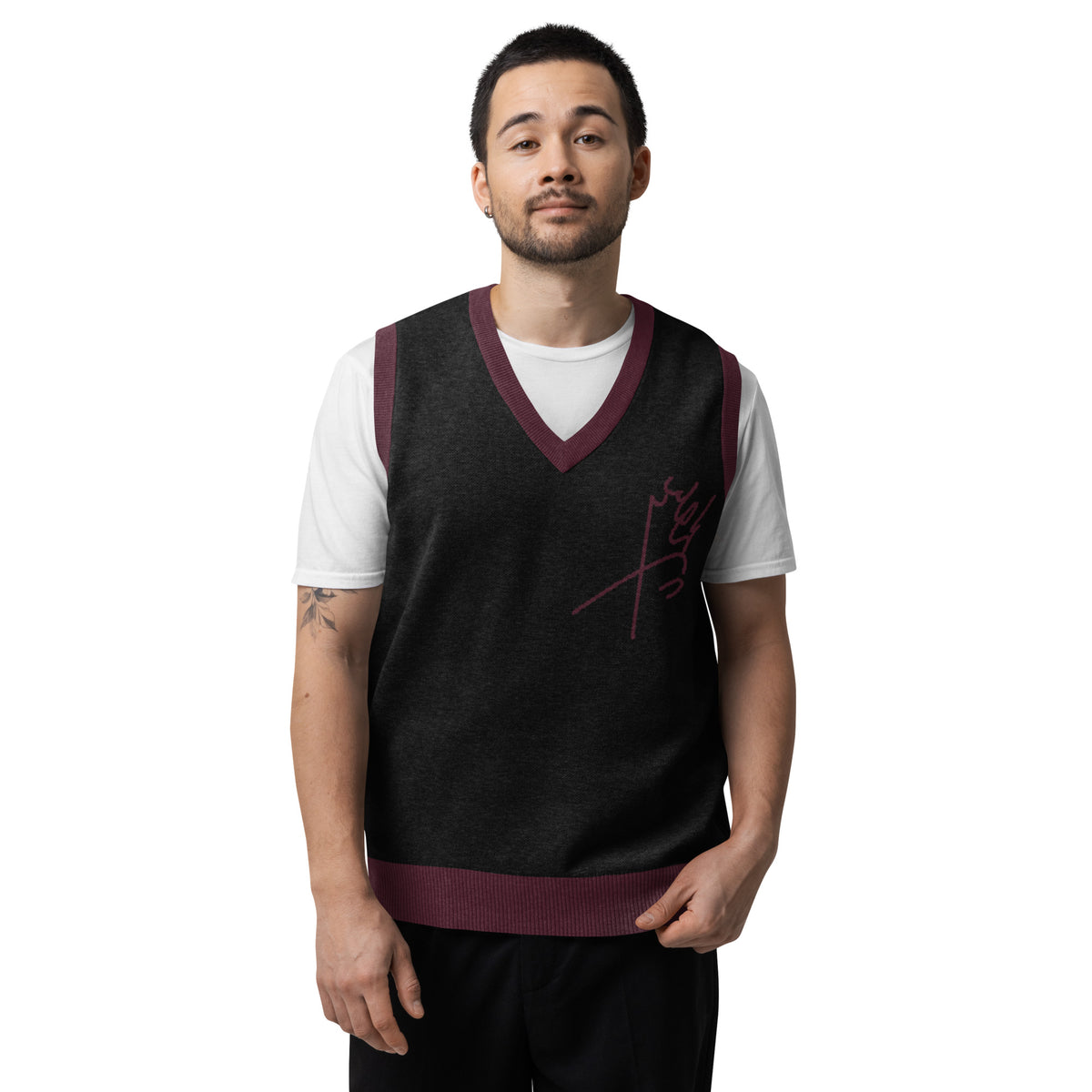 Pahlavi Signatur Knitted V-Neck Vest