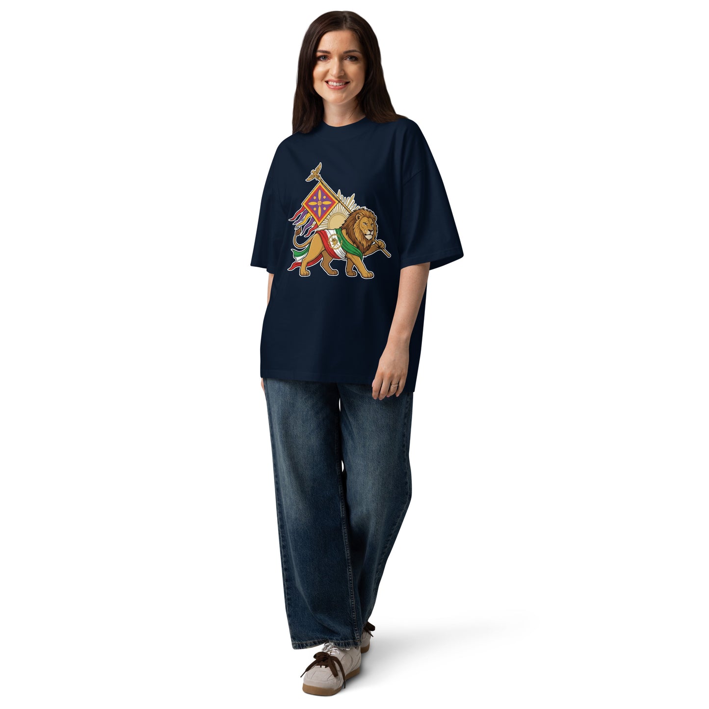 Shiro Derafsh-Unisex organic oversized high neck t-shirt