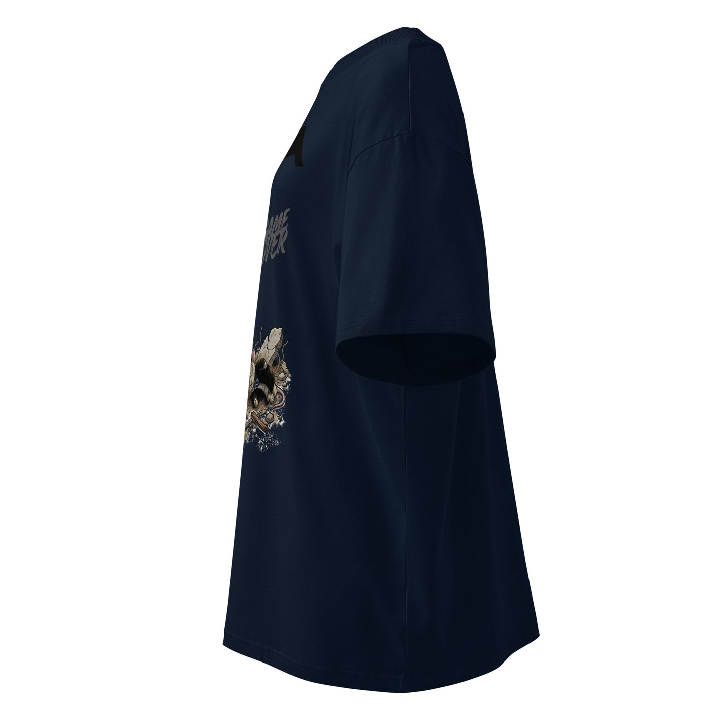 MOOSHALI&MOOJALI-Unisex organic oversized high neck t-shirt