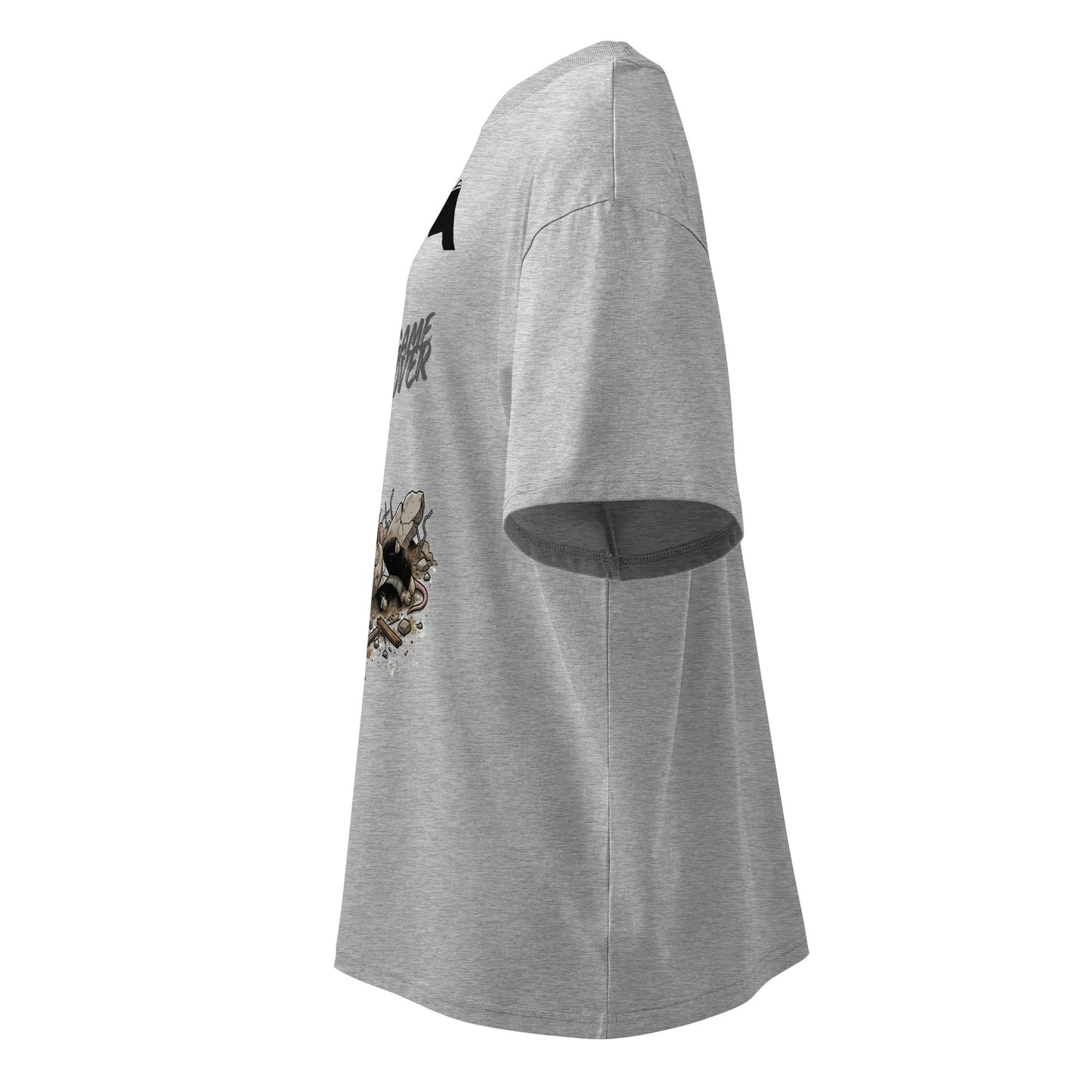 MOOSHALI&MOOJALI-Unisex organic oversized high neck t-shirt