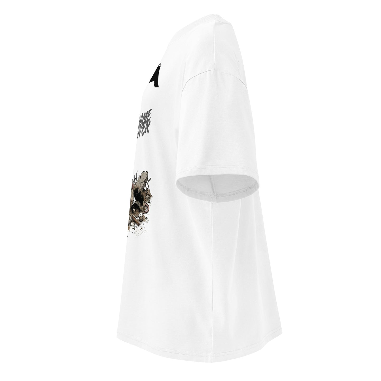 MOOSHALI&MOOJALI-Unisex organic oversized high neck t-shirt