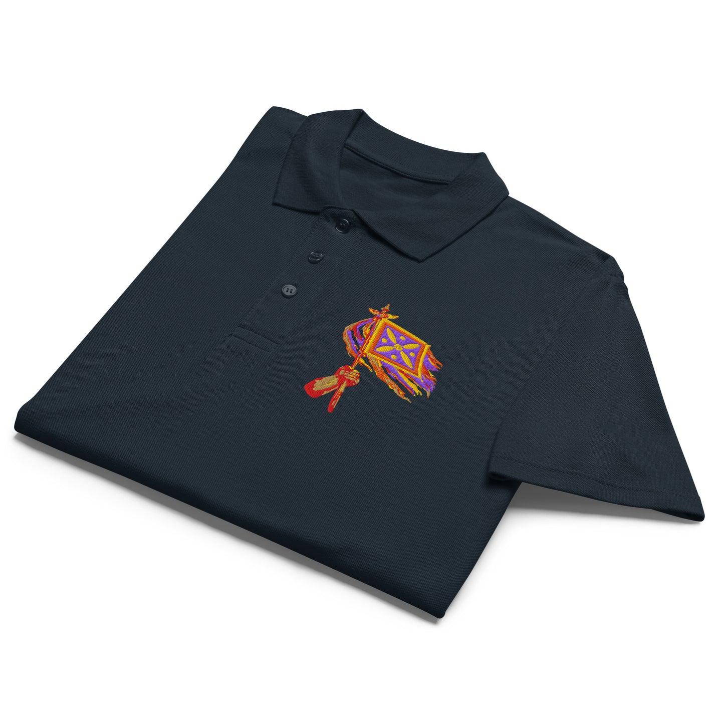 DERAFSHE. Embroidered -Premium pique polo shirt