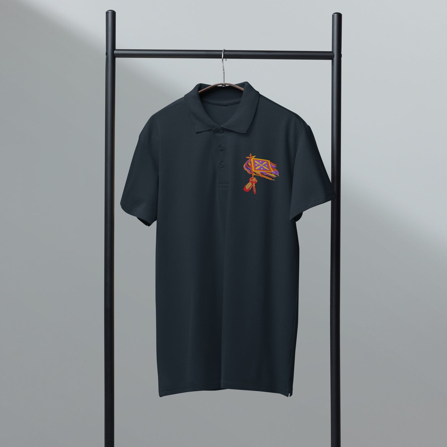 DERAFSHE. Embroidered -Premium pique polo shirt