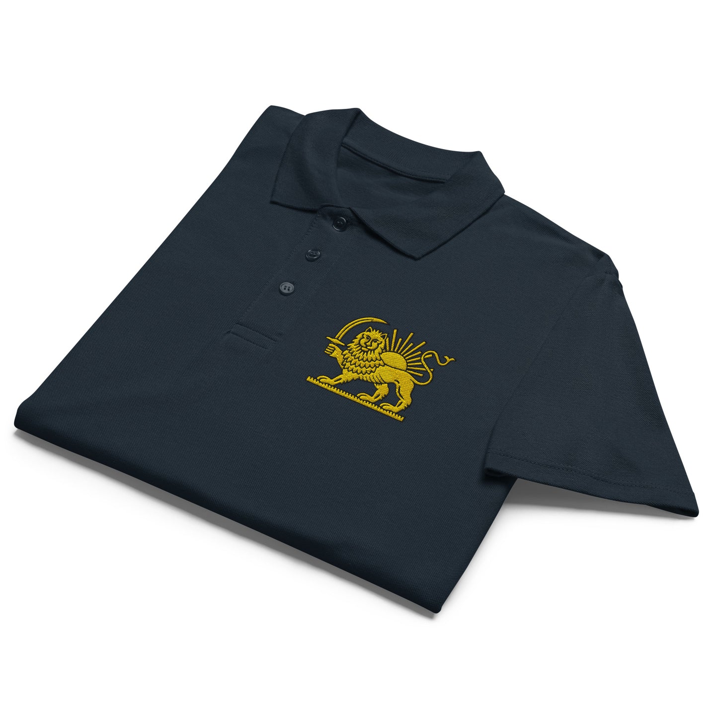 Lion & Sun Embroidered Premium Pique Polo Shirt