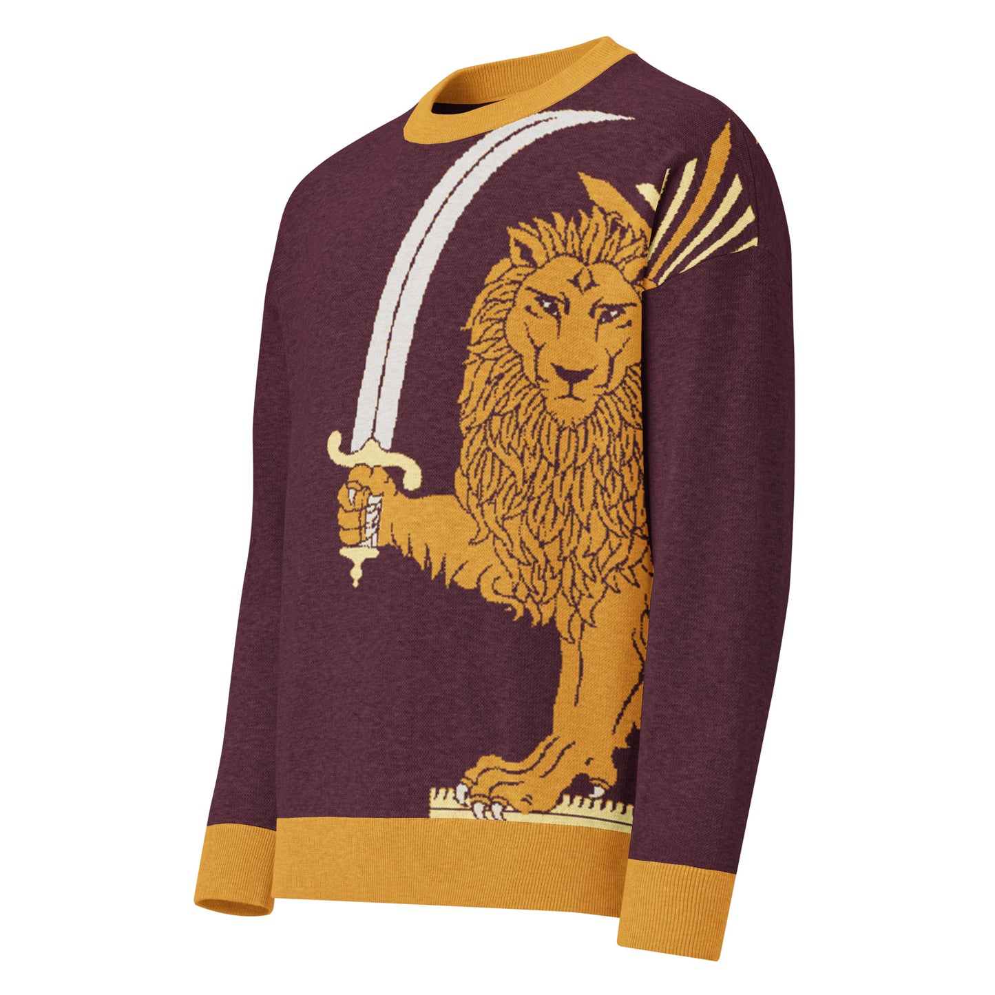 LION&SUN-IMPERIAL-Relaxed fit knitted crew neck sweater UNISEX